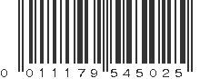 UPC 011179545025