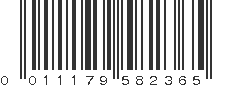 UPC 011179582365