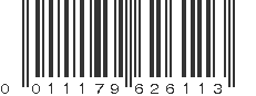 UPC 011179626113