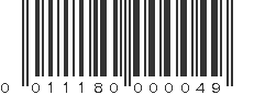 UPC 011180000049