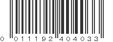 UPC 011192404033