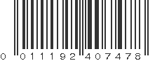 UPC 011192407478