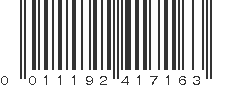 UPC 011192417163