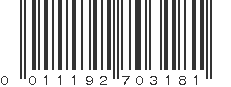 UPC 011192703181