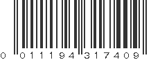 UPC 011194317409