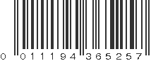 UPC 011194365257