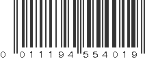 UPC 011194554019