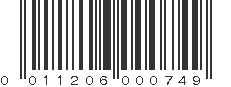 UPC 011206000749