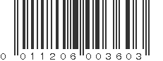 UPC 011206003603