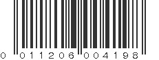 UPC 011206004198