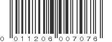 UPC 011206007076