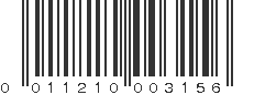 UPC 011210003156