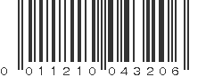 UPC 011210043206