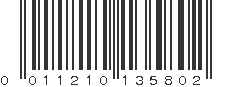 UPC 011210135802