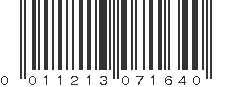 UPC 011213071640