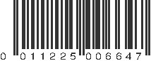 UPC 011225006647