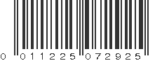 UPC 011225072925