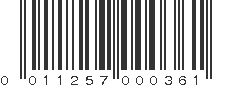 UPC 011257000361