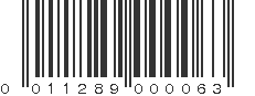 UPC 011289000063