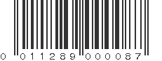 UPC 011289000087