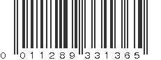 UPC 011289331365