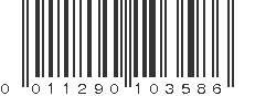 UPC 011290103586