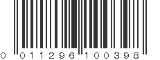 UPC 011296100398