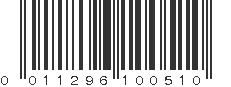 UPC 011296100510