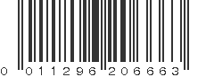 UPC 011296206663