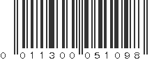 UPC 011300051098