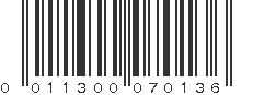 UPC 011300070136