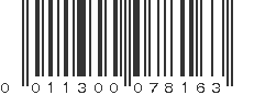 UPC 011300078163