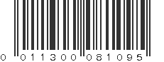 UPC 011300081095