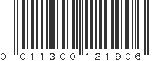 UPC 011300121906