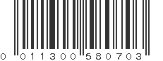 UPC 011300580703