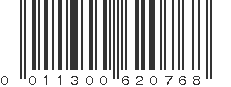 UPC 011300620768