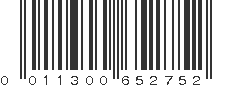 UPC 011300652752