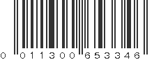 UPC 011300653346