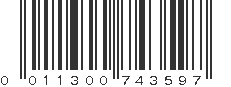 UPC 011300743597