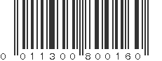 UPC 011300800160