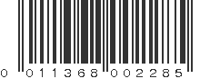 UPC 011368002285