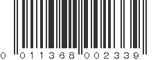 UPC 011368002339