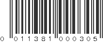 UPC 011381000305