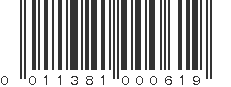 UPC 011381000619