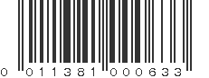 UPC 011381000633