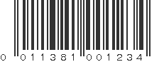 UPC 011381001234