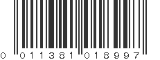 UPC 011381018997