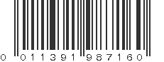 UPC 011391987160