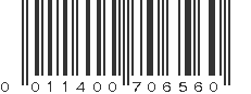 UPC 011400706560