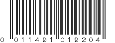 UPC 011491019204